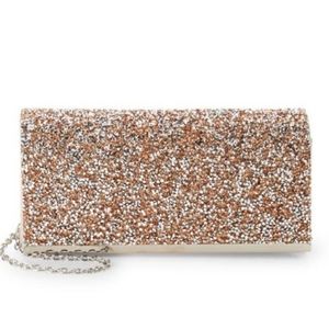 👝 Pink clutch bag with stones